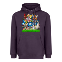 Plum Easter truck Heavyweight Hoodie - CowhideDigitalArt