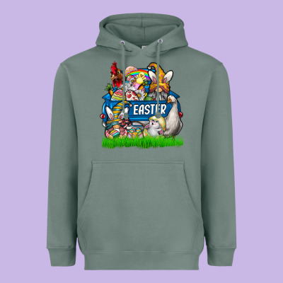 Easter Truck Heavyweight Hoodie Designed By Cowhidedigitalart