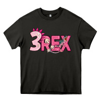 Asphalt pink three rex Heavy Core Tee - MaliasSmallBusiness