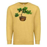 Antique Gold Guava Tree Bonsai Illustrations Premium Sweatshirt - LillyAllenDesigns