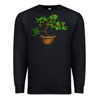 Black Guava Tree Bonsai Illustrations Premium Sweatshirt - LillyAllenDesigns