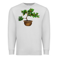 Dove Grey Guava Tree Bonsai Illustrations Premium Sweatshirt - LillyAllenDesigns