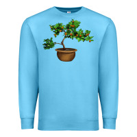 Ocean Blue Guava Tree Bonsai Illustrations Premium Sweatshirt - LillyAllenDesigns