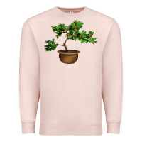 Pale Pink Guava Tree Bonsai Illustrations Premium Sweatshirt - LillyAllenDesigns