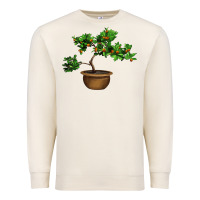 Sandshell Guava Tree Bonsai Illustrations Premium Sweatshirt - LillyAllenDesigns