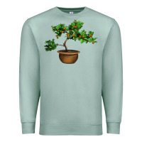 Seafoam Guava Tree Bonsai Illustrations Premium Sweatshirt - LillyAllenDesigns