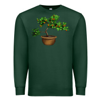 Sports Green Guava Tree Bonsai Illustrations Premium Sweatshirt - LillyAllenDesigns