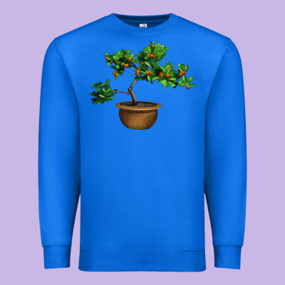 Guava Tree Bonsai Illustrations Premium Sweatshirt Designed By Lillyallendesigns