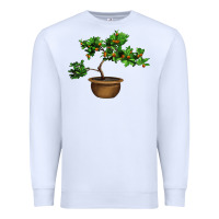 White Guava Tree Bonsai Illustrations Premium Sweatshirt - LillyAllenDesigns