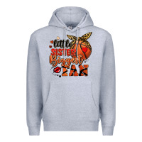 Heather Grey little sister biggest fan basketball Premium Hoodie - FaDigitalArtStudio