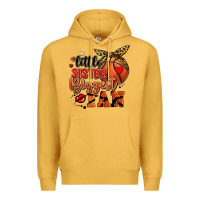 Mustard little sister biggest fan basketball Premium Hoodie - FaDigitalArtStudio