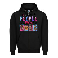 Black less people more dogs Zipper Hoodie - FaDigitalArtStudio