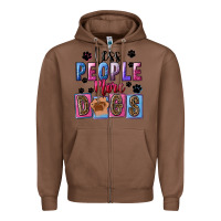 Chestnut less people more dogs Zipper Hoodie - FaDigitalArtStudio