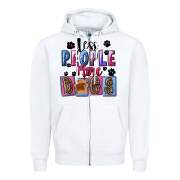 White less people more dogs Zipper Hoodie - FaDigitalArtStudio