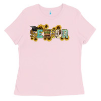 Bubblegum Pink senior 2023 sunflower Ladies Tee - NancyCooperArtShop