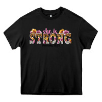 Black she is strong proverbs 31 25 Heavy Core Tee - NancyCooperArtShop