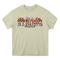 Mossy she is strong proverbs 31 25 Heavy Core Tee - NancyCooperArtShop