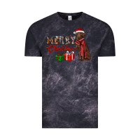 Cloud Black merry christmas labrador retriever Vintage Tee - RanaPortraitStore