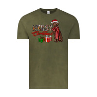 Vintage Olive merry christmas labrador retriever Vintage Tee - RanaPortraitStore