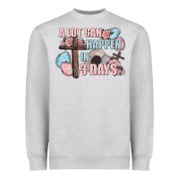 Heather Grey Easter Day A lot can happen in 3 days Heavyweight Sweatshirt - CowGirlArtShop