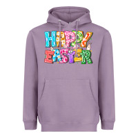 Lavender Happy Easter Heavyweight Hoodie - CowhideDigitalArt