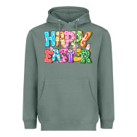 Sage Happy Easter Heavyweight Hoodie - CowhideDigitalArt