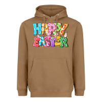 Toasted Coconut Happy Easter Heavyweight Hoodie - CowhideDigitalArt