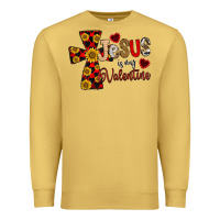 Antique Gold Jesus is My Valentine Cross Premium Sweatshirt - CowhideDigitalArt