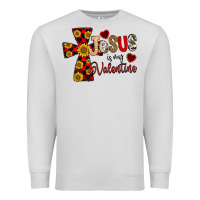 Dove Grey Jesus is My Valentine Cross Premium Sweatshirt - CowhideDigitalArt