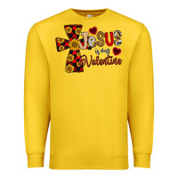 Lemon Jesus is My Valentine Cross Premium Sweatshirt - CowhideDigitalArt