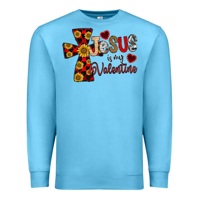 Jesus Is My Valentine Cross Premium Sweatshirt by CowhideDigitalArt | Teevron