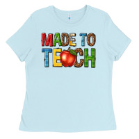 Baby Blue made to teach Ladies Tee - NancyCooperArtShop