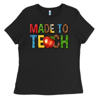 Black made to teach Ladies Tee - NancyCooperArtShop