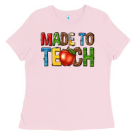 Bubblegum Pink made to teach Ladies Tee - NancyCooperArtShop