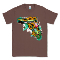 Chestnut Florida Map with Sunflower and Serape Cactus Classic Tee - Bettercallsaul