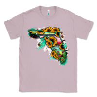 Lilac Florida Map with Sunflower and Serape Cactus Classic Tee - Bettercallsaul