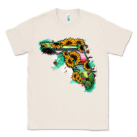 Natural Florida Map with Sunflower and Serape Cactus Classic Tee - Bettercallsaul