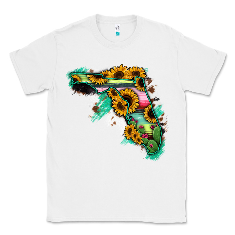 Florida Map With Sunflower And Serape Cactus Classic Tee by Bettercallsaul | Teevron