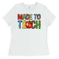 White made to teach Ladies Tee - NancyCooperArtShop