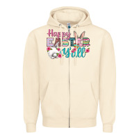 Sandshell Happy Easter Y'all Zipper Hoodie - BundleAndBundleShop