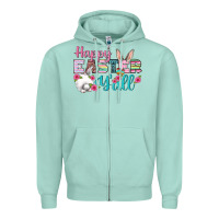 Happy Easter Y'all Zipper Hoodie | Teevron