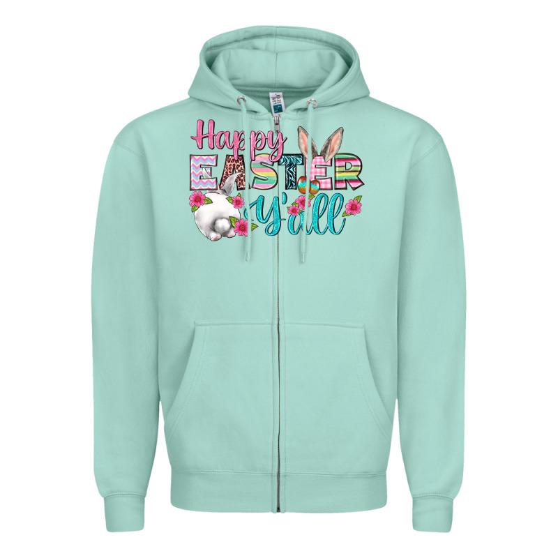 Happy Easter Y'all Zipper Hoodie by BundleAndBundleShop | Teevron