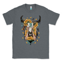 Charcoal Heather sunflower boho bull skull with hands Classic Tee - RanaPortraitStore