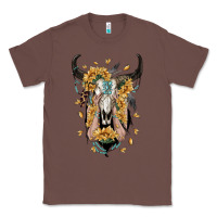 Chestnut sunflower boho bull skull with hands Classic Tee - RanaPortraitStore