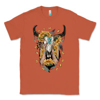 Copper sunflower boho bull skull with hands Classic Tee - RanaPortraitStore