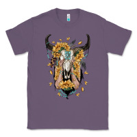 Lavender sunflower boho bull skull with hands Classic Tee - RanaPortraitStore