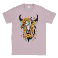 Lilac sunflower boho bull skull with hands Classic Tee - RanaPortraitStore