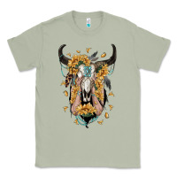 Matcha sunflower boho bull skull with hands Classic Tee - RanaPortraitStore