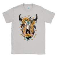 Moon Dust sunflower boho bull skull with hands Classic Tee - RanaPortraitStore
