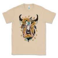 Mushroom sunflower boho bull skull with hands Classic Tee - RanaPortraitStore